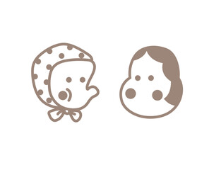 おしゃれでかわいいひょっとこ おかめ のお面セット