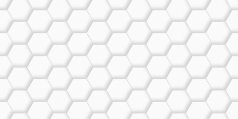 white hexagon technology vector grid honeycomb soccer hexagonal cell structure tile mess emboss bee background.