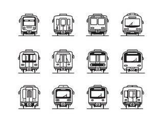 Metro Subway Train line art speed motion