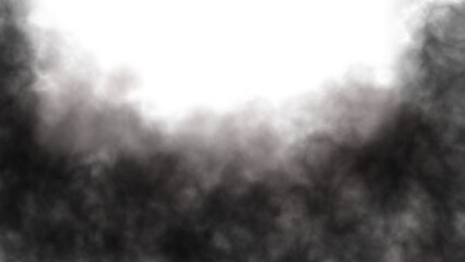 Wispy ethereal smoke or fog effect with subtle grey hues isolated on transparent background