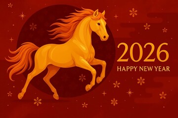 2026 Chinese New Year Celebration &ndash; Year of the Horse Illustration