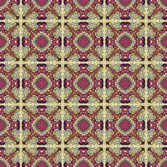 Ornamental Floral Pattern in Red and Gold Abstract doodle seamless patterns art, meditation, peaceful, coloring, prints, ornamental design, fabric, carpet, t-shirt.
