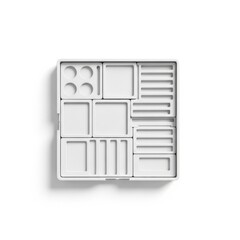 White Plastic Food Storage Container with Divided Compartments for Kitchen Organization