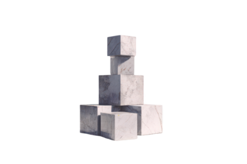 Stacked Concrete Cubes With