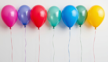 Pink balloon purple balloon red balloon yellow balloon teal balloon blue balloon multicolor helium string celebration float