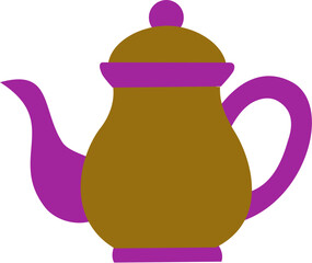 Illustration of a Teapot Lid and Handle