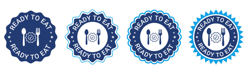 Ready To Eat Food Product Packaging Badge Labels