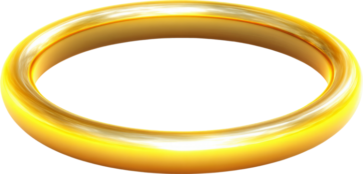 Golden ring jewelry gold shiny polished circular minimal elegant