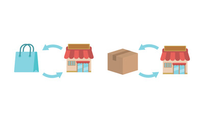 商品交換・トレードのイラスト