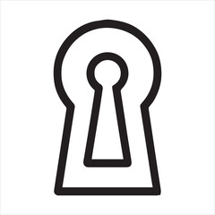 Keyhole outline icon vector