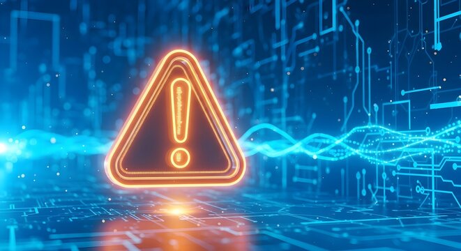3D Computer Hacked System Error Cyber Attack - Powered by Adobe