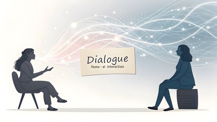 Abstract illustration of human dialogue and communication
