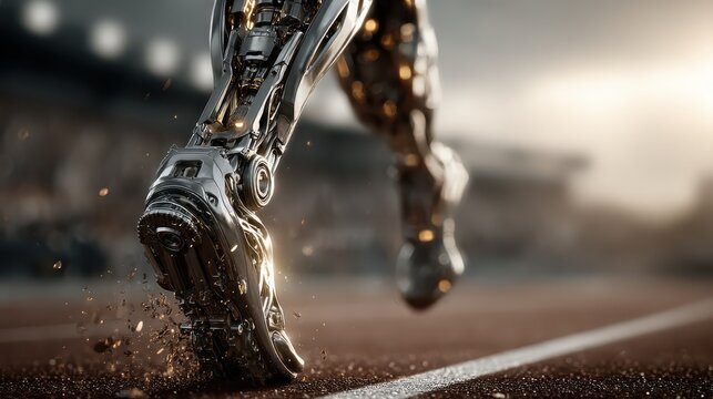 Robotic Leg Sprinting on Running Track