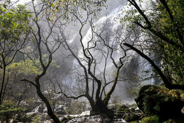 Khlong Lan Waterfall is a large and beautiful waterfall in Khlong Lan National Park, Kamphaeng Phet Province. THAILAND
