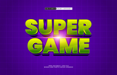 super game editable text effect for e-sport and streaming banner