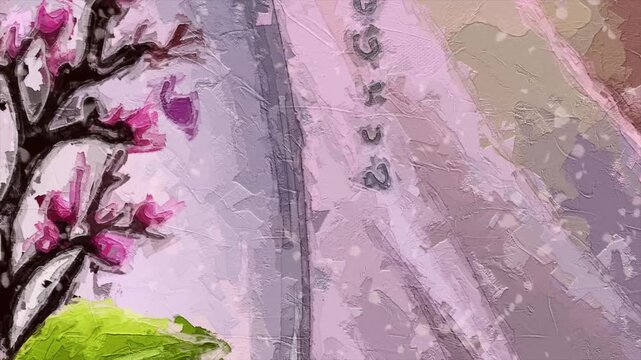 Various oil paintings, flowers, cattle, children, main force, kite flying, snow, wheat ears