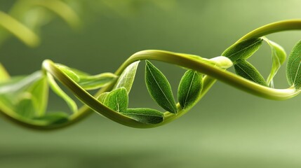 Obraz premium Lush green plant with vibrant leaves symbolizing the connection between nature and the life phases of organisms