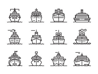 Ocean Liner Line Art Elegance On Water