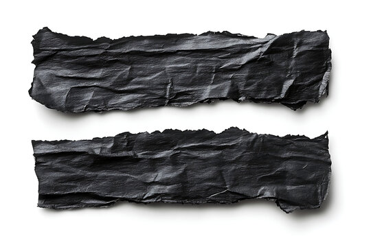 Dramatic black ripped paper edges offer a bold graphic element for modern designs adding texture and depth perfect for impactful visual statements