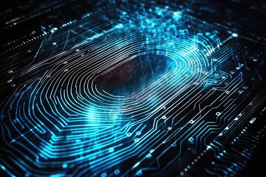 digital fingerprint biometric password safety scanner