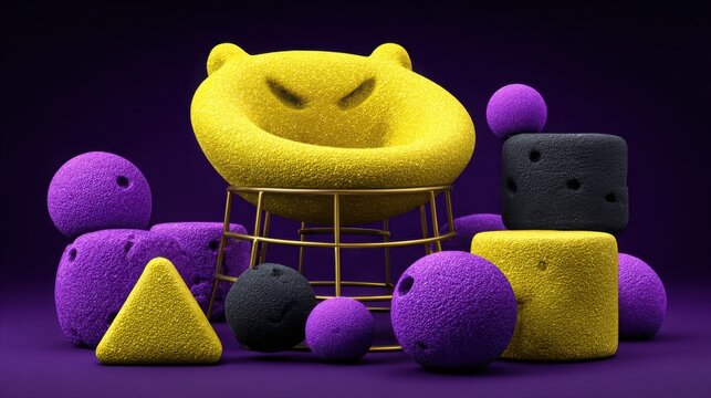 Cozy chair surrounded by stuffed animals creating a warm and inviting atmosphere in a chat yield suggestion concept