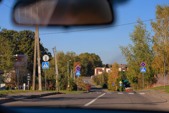 Roads and asphalt, blue sky and city streets in public places