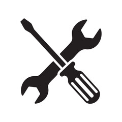 Crossed wrench and screwdriver icon