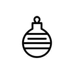 Christmas ornament with horizontal stripes