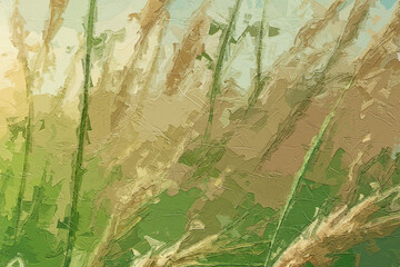 Various oil paintings, flowers, cattle, children, main force, kite flying, snow, wheat ears