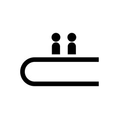 Moving walkway icon vector design sign public information symbols standard ISO 7001