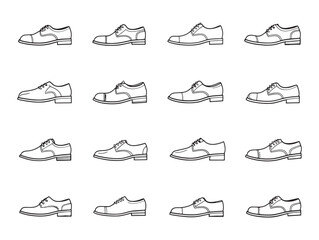 Oxford Shoes Line Art Classic Menswear Design