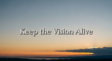 A serene sunset sky with vibrant colors and a silhouette of distant clouds over a calm horizon, inspiring tranquility and reflection in nature's beauty