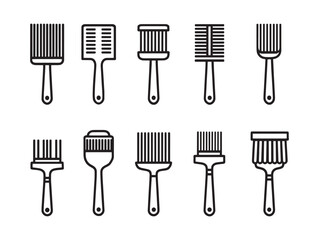 Paddle Brush line art smooth hair effortlessly