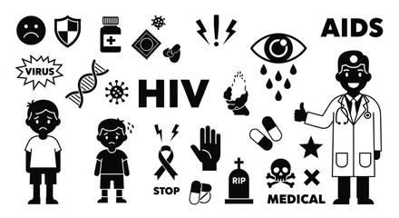 Fototapeta premium Understanding hiv and aids: prevention symptoms and treatment options