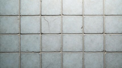 Textured Light Grey Square Tiles Background Image Showing Subtle Cracks and Imperfections