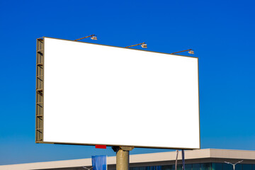 Fototapeta premium Background for design, billboards on city streets and along roads