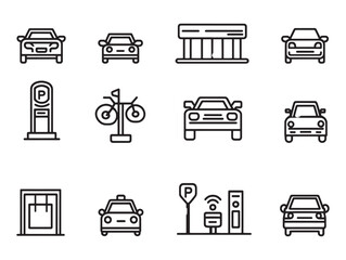 Parking Lot Line Art Minimalist Style Design