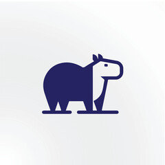 Capybara Silhouette Logo – Nature Wildlife Symbol