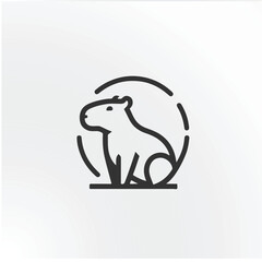 Capybara Mascot Logo – Cartoon Animal Branding Design