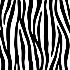 Flat Zebra Stripe Seamless Background