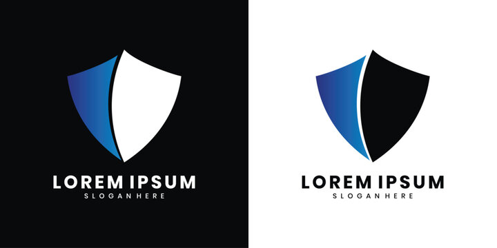 Shield logo, modern creative concapt design