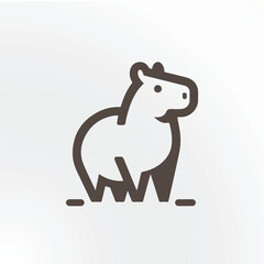 Geometric Capybara Logo – Modern Wildlife Symbol