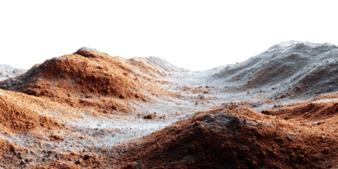 Abstract Macro Landscape of Dusty Martian Ridges and Textured Terrain