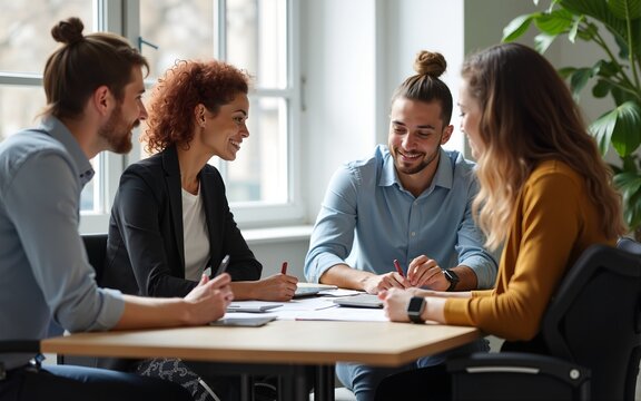 Diverse business team collaborating including a wheelchair user Equality and workplace inclusion. High quality - Powered by Adobe