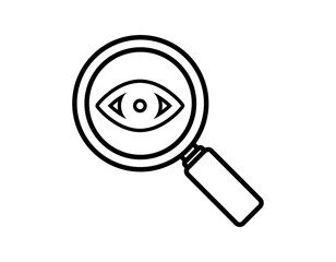 虫眼鏡のベクターイラスト　ルーペのアイコン