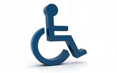 Disability Rights Wheelchair Symbol Access Fairness Equality 3d Illustration. High quality