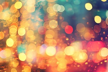 Obraz premium City pattern bokeh effect background light backgrounds gold.