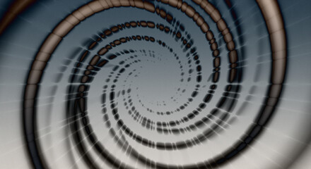 Abstract Vortex Swirl Tunnel - Dark and Light Tones in a Circular Pattern