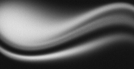 Bright glowing black white abstract gradient background with grainy texture noise wallpaper poster header cover design