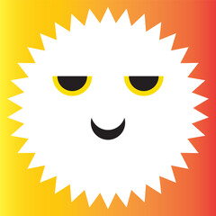 Fototapeta premium Set of geometric smiling face icons in black and white.Collection of vector smiley faces in different geometric shapes including circle, heart, triangle, and star, ideal design or branding.EPS10/AI.